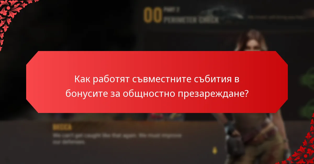Как работят съвместните събития в бонусите за общностно презареждане?
